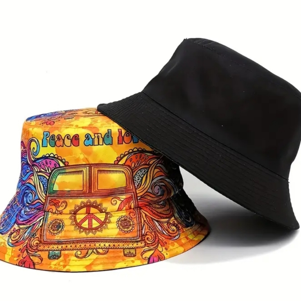 Peace And Love Bucket Hat Unisex 22"/23" - Picture 3 of 5